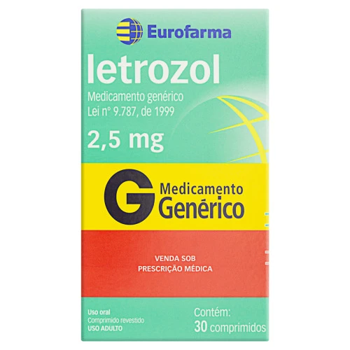 LETROZOL 2 5MG EUROFARMA CAIXA 30 COMPRIMIDOS REVESTIDOS