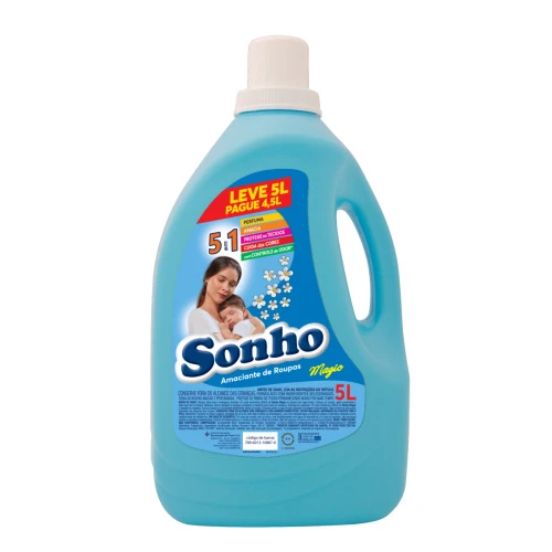 AMACIANTE DE ROUPA DILUÍDO MAGIC SONHO GALÃO LEVE 5L PAGUE 4 5L