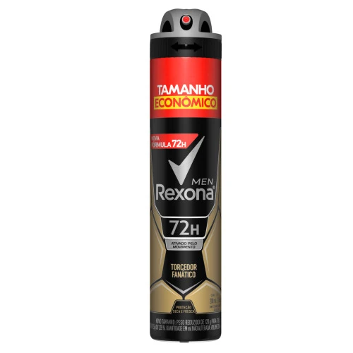 ANTITRANSPIRANTE AEROSSOL REXONA MEN 200ML TAMANHO ECONÔMICO EDIÇÃO ESPECIAL TORCEDOR FANÁTICO