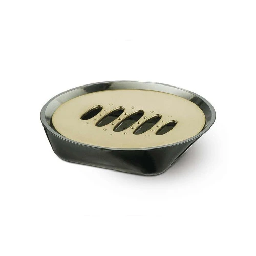 SABONETEIRA PREMIUM PRETO DOURADO PLÁSTICO