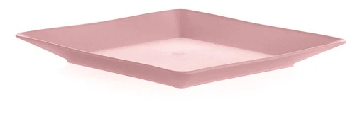 PRATO LANCHE QUADRADO ROSA OU