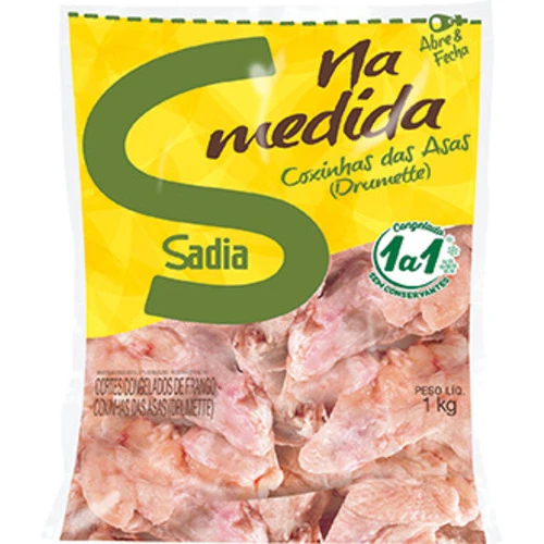 COXINHA DA ASA DE FRANGO CONGELADA SADIA 1KG