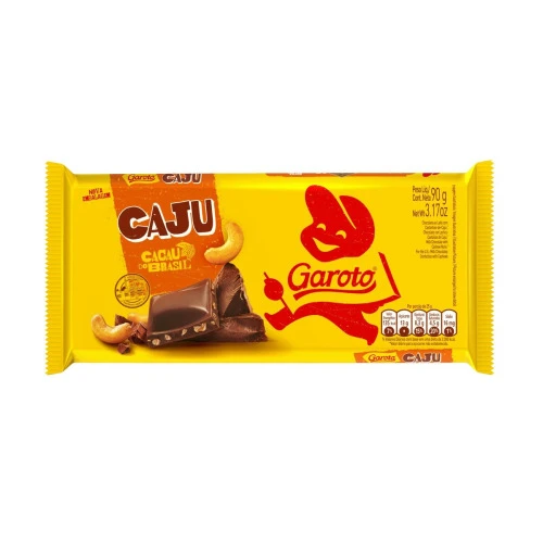 CHOCOLATE GAROTO CASTANHA DE CAJU 90G
