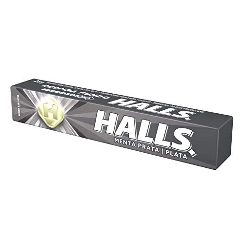 BALA MENTA PRATA HALLS PACOTE 28G