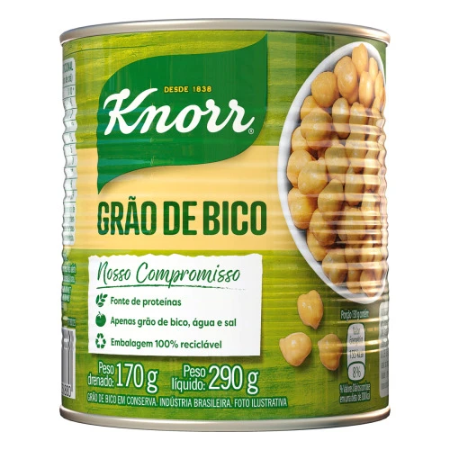 GRÃO DE BICO EM CONSERVA KNORR LATA 170G