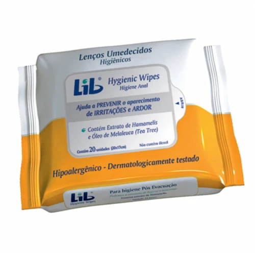 LENÇOS UMEDECIDOS PARA HIGIENE ANAL LIB
