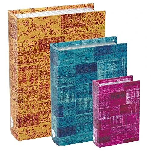 KIT LIVRO CAIXA 3PCS AMARELA AZUL ROSA