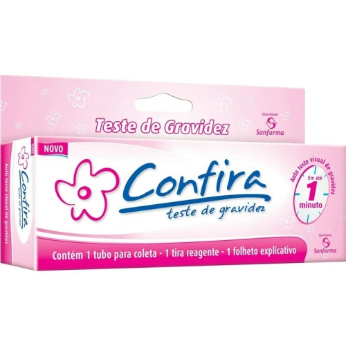 TESTE GRAVIDEZ CONFIRA TIRA 1 UNIDADE