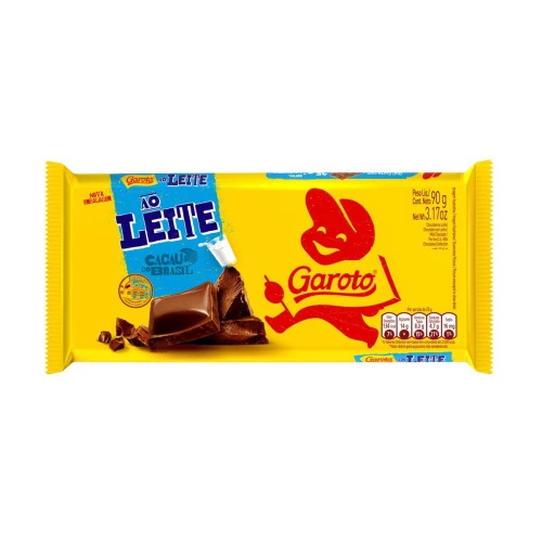CHOCOLATE AO LEITE GAROTO 90G