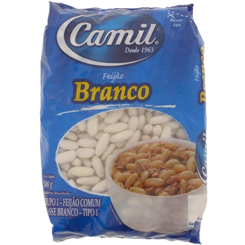 FEIJÃO BRANCO CAMIL 500G