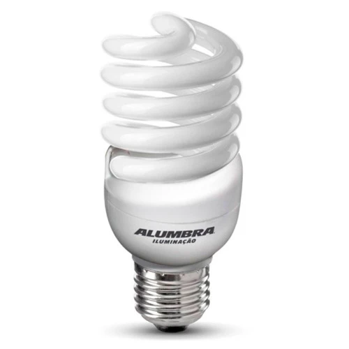 LAMPADA FLUOR ESPIRAL MINI T2 20W 127V LUZ BRANCA ALUMBRA