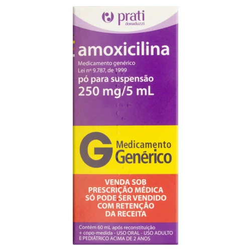 AMOXICILINA 250MG 5ML PRATI DONADUZZI CAIXA 60ML COPO MEDIDA