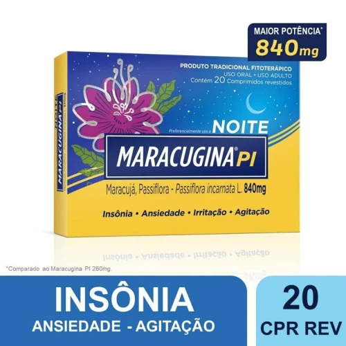 CALMANTE MARACUGINA PI 840MG NOITE 20 COMPRIMIDOS