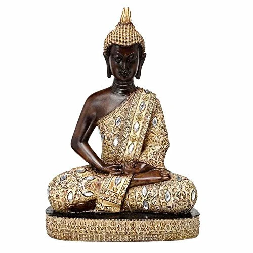 FIG BUDA MEDITANDO DET BIJU RESINA 33CM MABRUK