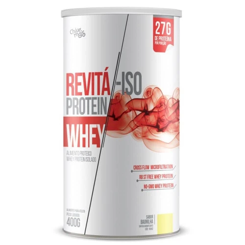 WHEY REVITA ISO PROTEIN SABOR BAUNILHA 400G CHÁMAIS