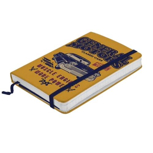 CADERNETA URBAN BEL AIR CAR DOUBLE LIGHT AMARELO