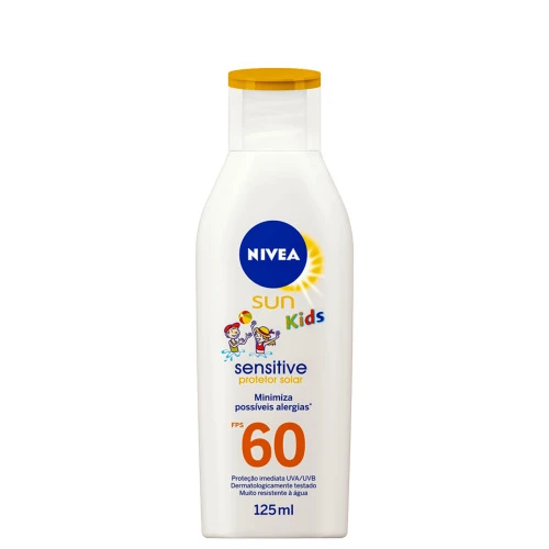 PROTETOR SOLAR SENSITIVE FPS 60 NIVEA SUN KIDS FRASCO 125ML