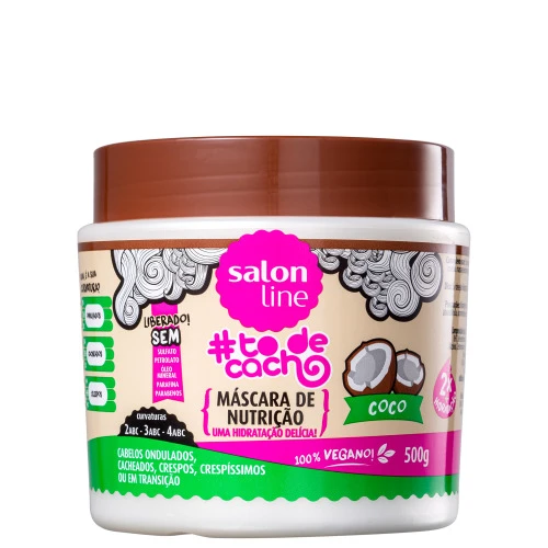 MÁSCARA DE NUTRIÇÃO #TODECACHO COCO SALON LINE 500G