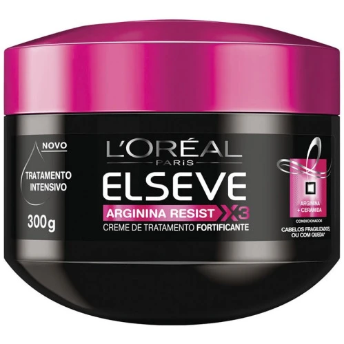CREME DE TRATAMENTO FORTIFICANTE ARGININA RESIST X3 300G LOREAL PARIS