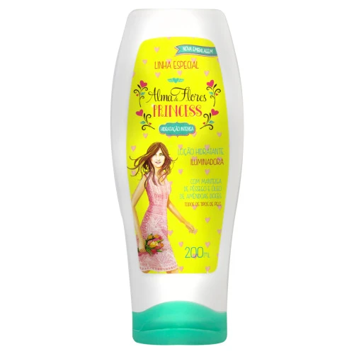 LOÇÃO HIDRATANTE ILUMINADORA ALMA DE FLORES PRINCESS FRASCO 200ML