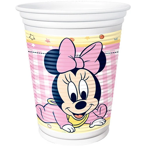 COPO PLÁSTICO BABY MICKEY E AMIGOS MINNIE COM 8 UNIDADES REGINA FESTAS