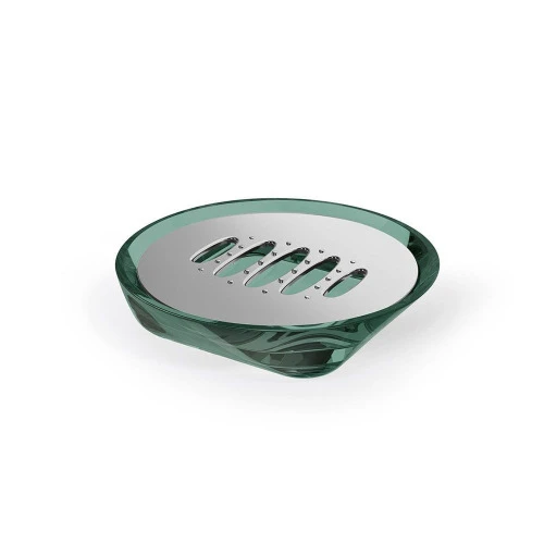 SABONETEIRA PREMIUM VERDE ÁGUA METALIZADA PLASTI