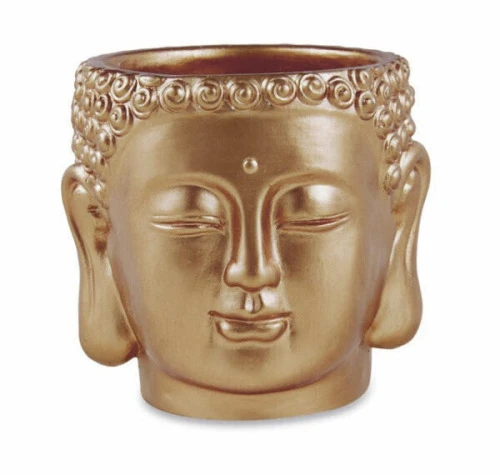 CACHEPOT BUDA DOURADO EM CIMENTO 3031196