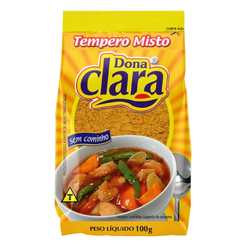 TEMPERO MISTO SEM COMINHO DONA CLARA PACOTE 100G