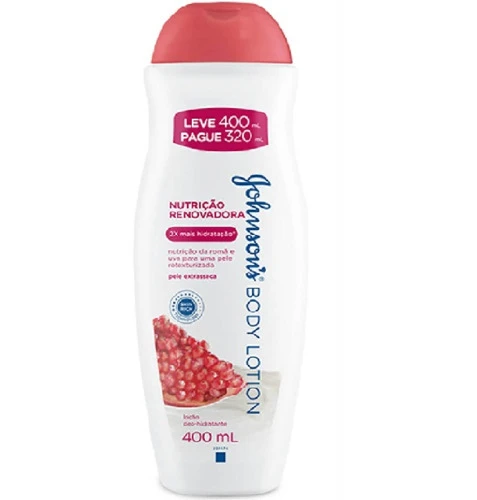 LOÇÃO DESODORANTE HIDRATANTE NUTRIÇÃO FORTALECEDORA JOHNSONS BODY LOTION FRASCO 400ML