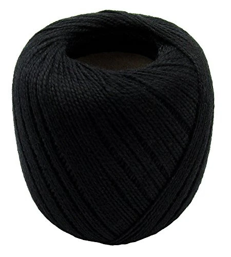 136YDS CROCHET COTTON THREAD SIZE 10 BLACK