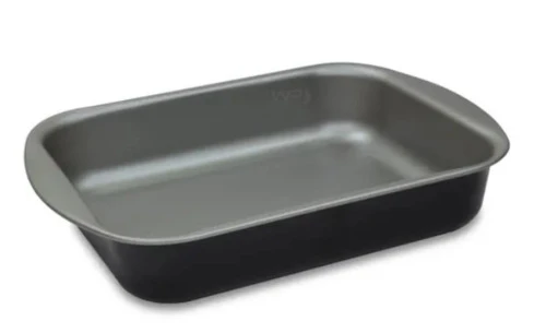 ASSADEIRA FUNDA TRAMONTINA BRASIL EM ALUMÍNIO COM REVESTIMENTO INTERNO E EXTERNO ANTIADERENTE STARFLON T1 GRAFITE 34 CM