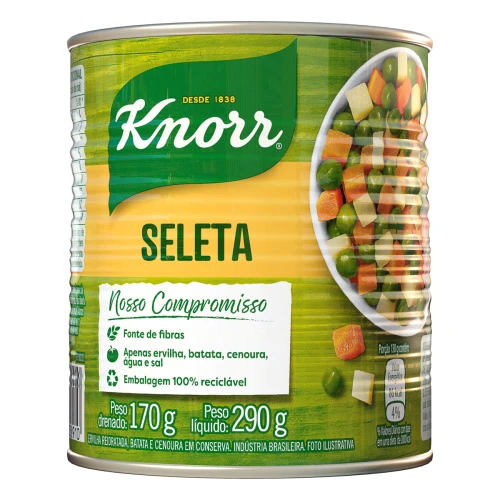 SELETA DE LEGUMES EM CONSERVA KNORR LATA 170G