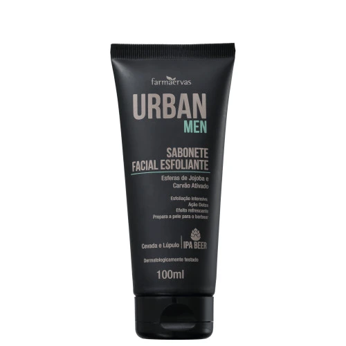 SABONETE FACIAL FARMAERVAS URBAN MEN ESFOLIANTE 100ML