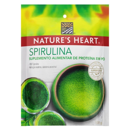 SPIRULINA EM PÓ NATURES HEART POUCH 100G