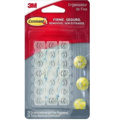 ORGANIZADOR DE FIOS PEQUENOS COMMAND 20 UNIDADES 3M