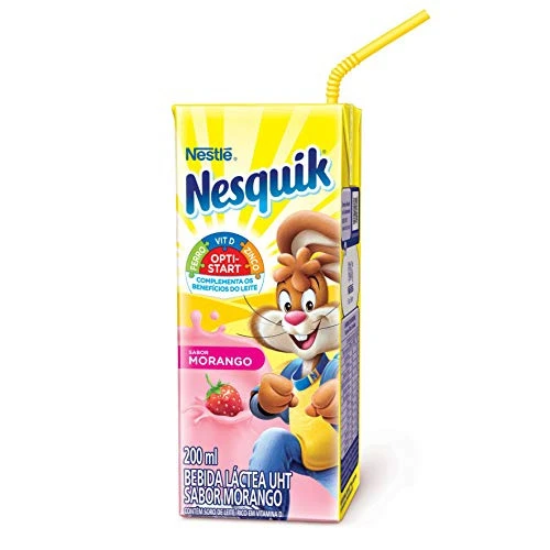 BEBIDA LÁCTEA UHT MORANGO NESTLÉ NESQUIK CAIXA 200ML