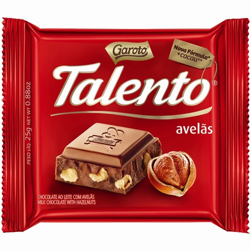 CHOCOLATE GAROTO TALENTO AVELÃS 90G