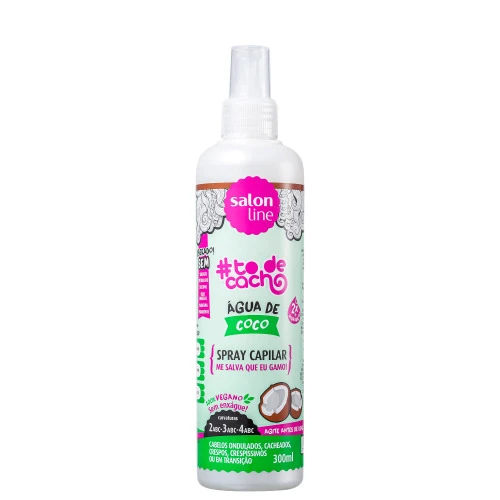 SPRAY CAPILAR #TODECACHO ÁGUA DE COCO SALON LINE 300ML
