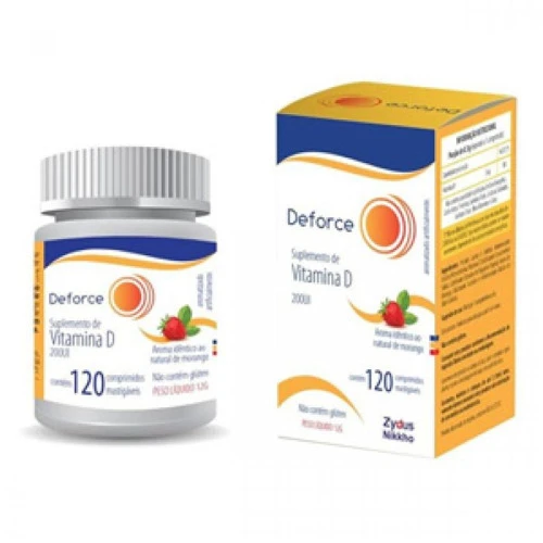 VITAMINA D DEFORCE VITAMINA D3 ZYDUS 120 COMPRIMIDOS MASTIGÁVEIS