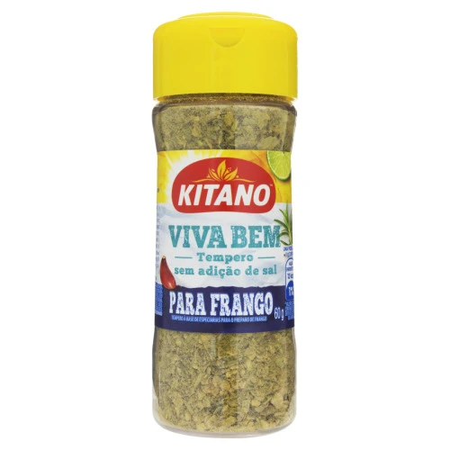 TEMPERO PARA FRANGO KITANO VIVA BEM FRASCO 60G