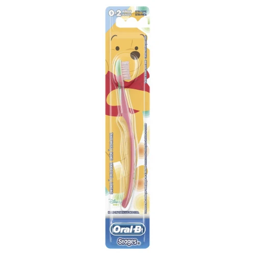 ESCOVA DENTAL INFANTIL EXTRA SUAVE E MACIA POOH ORAL B PRO SAÚDE STAGES