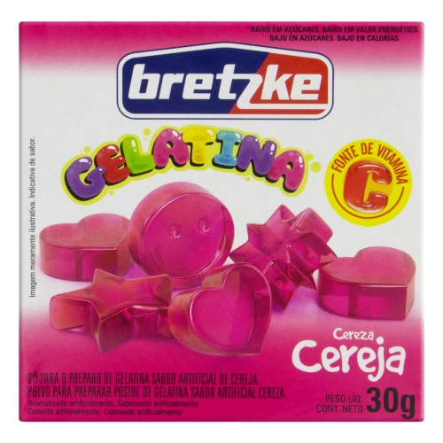 GELATINA EM PÓ CEREJA BRETZKE CAIXA 30G