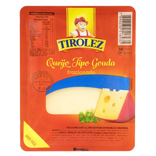 QUEIJO GOUDA FRACIONADO TIROLEZ