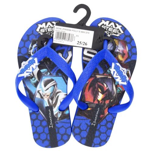 SANDÁLIA INFANTIL AZUL MAX STEEL IPANEMA Nº 25 26