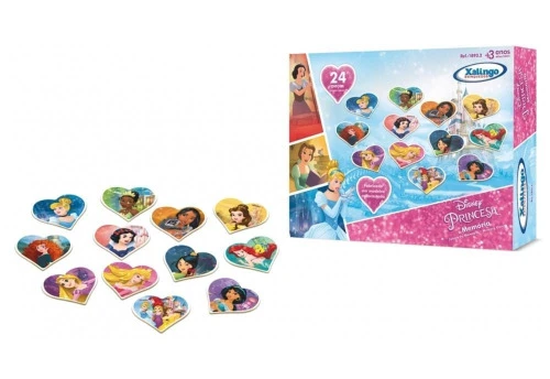 JOGO DA MEMÓRIA PRINCESAS DISNEY - 24 PEÇAS - XALINGO