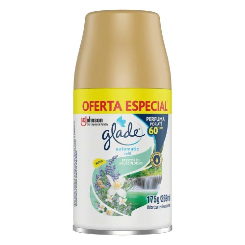 DESODORIZADOR GLADE AUTOMATIC SPRAY REFIL FRESCOR DE ÁGUAS FLORAIS 269ML OFERTA ESPECIAL