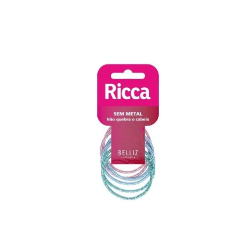 RICCA R 894 ELASTICO SEM METAL GLITTER 3MM