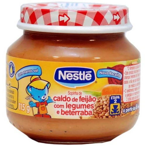 SOPINHA BETERRABA FEIJÃO E LEGUMES NESTLÉ NATURNES VIDRO 115G