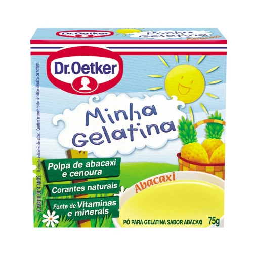 GELATINA EM PÓ SABOR ABACAXI MINHA GELATINA DR. OETKER CAIXA 75G
