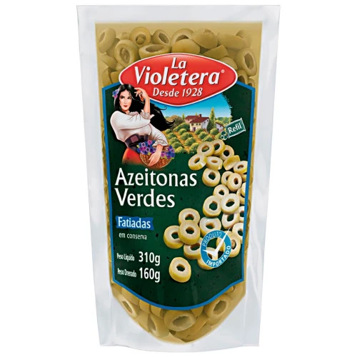 AZEITONA VERDE FATIADA LA VIOLETERA SACHÊ 160G